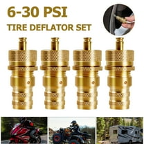 AUTOXBERT 4PCS 6-30 PSI Adjustable Tire Deflator Kit Air Pressure Down Tool 4WD off road