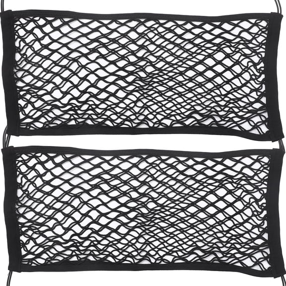 2 Pcs Stuffed Toy Storage Nets, Bedside Hanging Mesh Organizers, Elastic Toy Hammocks, Space-saving Bed Rail Storage Pockets for Books, Blankets, Bedroom
