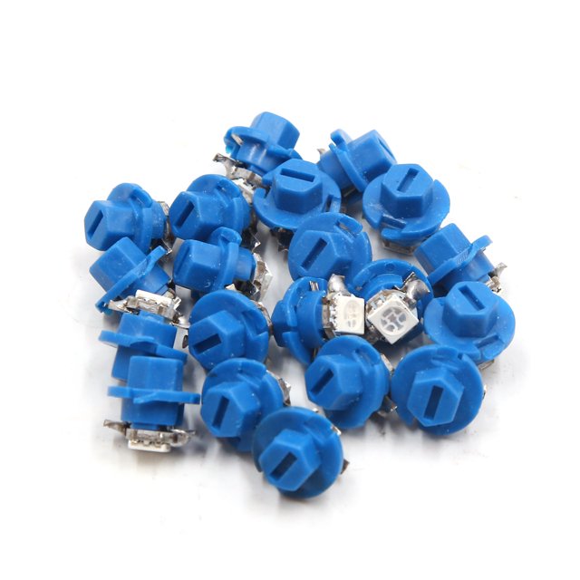 20Pcs Vehículo 12V B8.4 Bombilla LED Azul 1-5050-SMD Luz de Panel Tablero de Coche