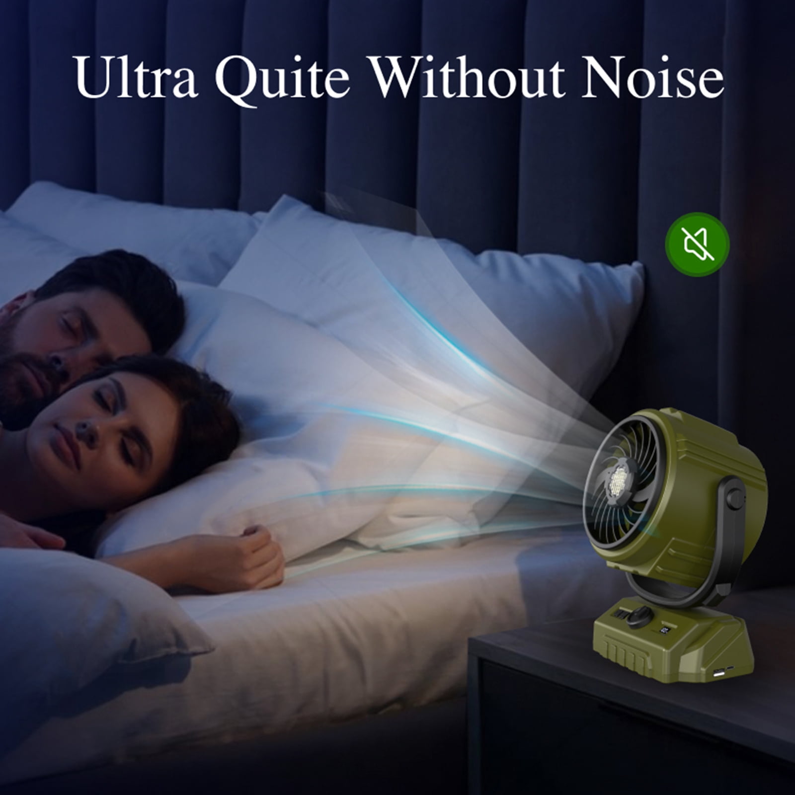 3-in-1 Camping Fan, Portable Fan Rechargeable 20000mAh Cordless Battery Powered Fan with LED Lantern, USB C Charging, LCD Display, Shaking Head, Hanging and Desk Fan for Indoors Outdoors