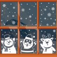 thumbnail image 4 of Pegatinas navideñas para ventanas, pegatinas estáticas para ventanas de Feliz Navidad, decoración de copos de nieve, calcomanías de renos de Papá Noel para suministros de fiesta de Navidad kaili Sencillez, 4 of 4