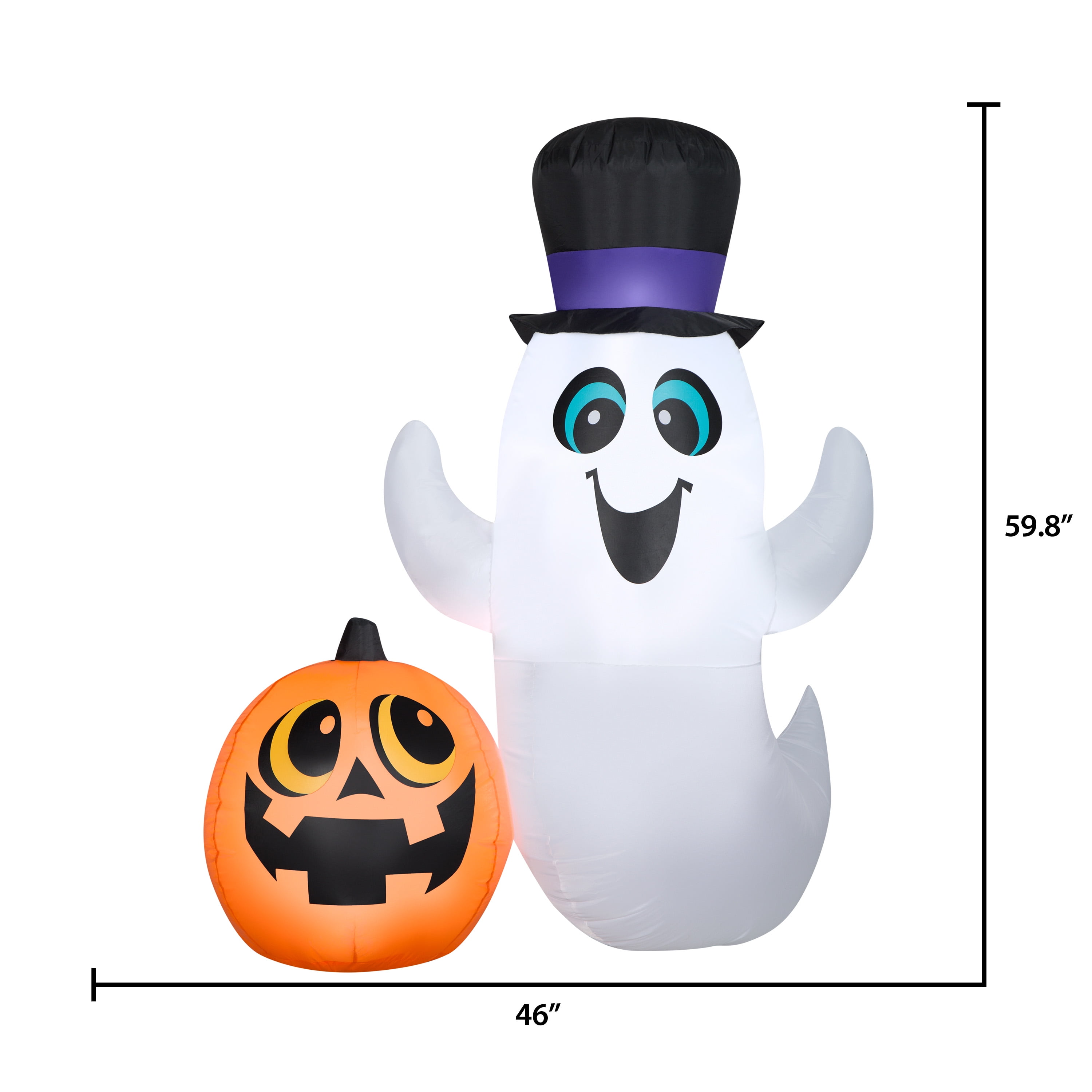 Airblown Inflatables Ghost and Pumpkin Scene, Medium