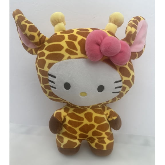 TY Hello Kitty Sanrio - Disguised in Giraffe Costume Stuffed 6" Plush (NO HANG TAG)(BONUS 1 FUN CHOPS)
