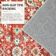 thumbnail image 5 of Washable 8x10 Area Rugs for Living Room - Rug Bedroom Carpet, Neutral Moody Vintage, Traditional Dining Room Rugs, Soft Comfortable, Non-Slip, Red, 5 of 7