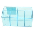 thumbnail image 4 of S SERENABLE Plastic Cosmetic Organizer Makeup Case Jewelry Storage Holder Box Blue, 4 of 7