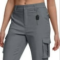 thumbnail image 4 of Summer Savings Clearance!LEBONYARD Womens Pants Plus Size Elastic Waist,Capris Womens Pants with Pockets Loose Casual Dressy Lightweight Ladies Baggy Cargo Shorts Capris for Hiking Gray L, 4 of 9