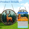thumbnail image 2 of Reindeer and Pine Tree Stained Glass Suncatcher Handmade Window Hangings Colored Glass Suncatcher Crafts Kits for Indoor Garden Christmas Decoration 16x16cm(3), 2 of 7