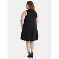 thumbnail image 2 of Madden NYC Women’s Plus Mock Neck Bubble Dress, Sizes 1X-4X, 2 of 4