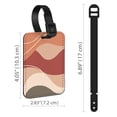 thumbnail image 3 of WIRESTER Rectangle PU Leather Luggage Tags for Travel Suitcase Baggage 4.05 x 2.83 inches - Earth Tone Contrast, 3 of 7