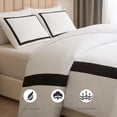 thumbnail image 2 of King Duvet Cover Set Hotel Luxury Black White Geometric Line Pattern Microfiber Bedding 3 Pieces with Pillowcase Soft Breathable Zipper Closure Wrinkle Resistant Comforter Not Included, 2 of 7