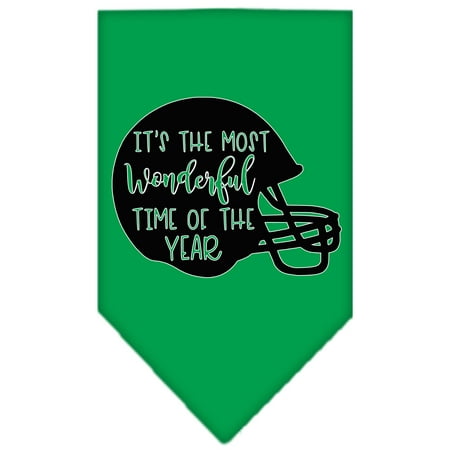 Most Wonderful Time Of The Year (football) Screen Print Bandana Emerald Green