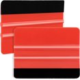thumbnail image 1 of HAHDAXIA Felt Vinyl Squeegees 2 Pcs Hard Red Squeegee Scraper Tool Kit for Crafts Car Wrap Window Tint Wallpaper Glass Film Application, 1 of 6