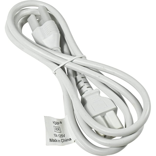 HQRP Cordon d'Alimentation AC 6 Pieds Compatible avec Motorola MTR2000 UHF Station Répéteur 100 Watts Câble Secteur, Blanc