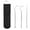 Black, variant on Wovilon 3 Pcs/Set Stainless Steel Toothpicks Kit (Blue), Portable Teeth Cleaning Tools, Pocket Reusable Metal Toothpicks Set for Travel, Tools Home Improvement