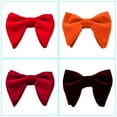 thumbnail image 4 of Mens Velvet Vintage Double Layer Pre-Tied Handmade Bow Tie Glitter Solid Color f, 4 of 17