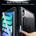 thumbnail image 5 of JETech Rotating Case for iPad mini (A17 Pro, 2024 Model, 7th Generation) / mini 6 (2021 Model, 6th Generation) with Pencil Holder, 360 Degree Rotation Protective Stand Cover Clear Back (Black), 5 of 7