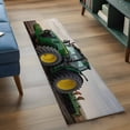 thumbnail image 3 of 2'x6' Rug Runners for Hallways Kitchen, Farm Tractor Non Slip Entryway Beside Floor Carpet Runner, Green Truck Country Rustic Field Harvester Laundry Room Bedroom Throw Rugs Mat for Family Pet, 3 of 8