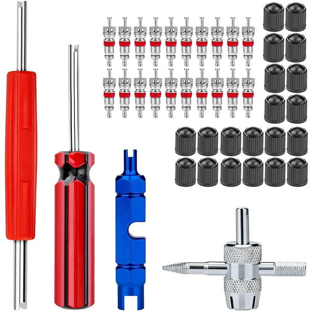 44Piece Valve Stem Removal Tool, Valve Core, 4Way Valve Tool, Valve