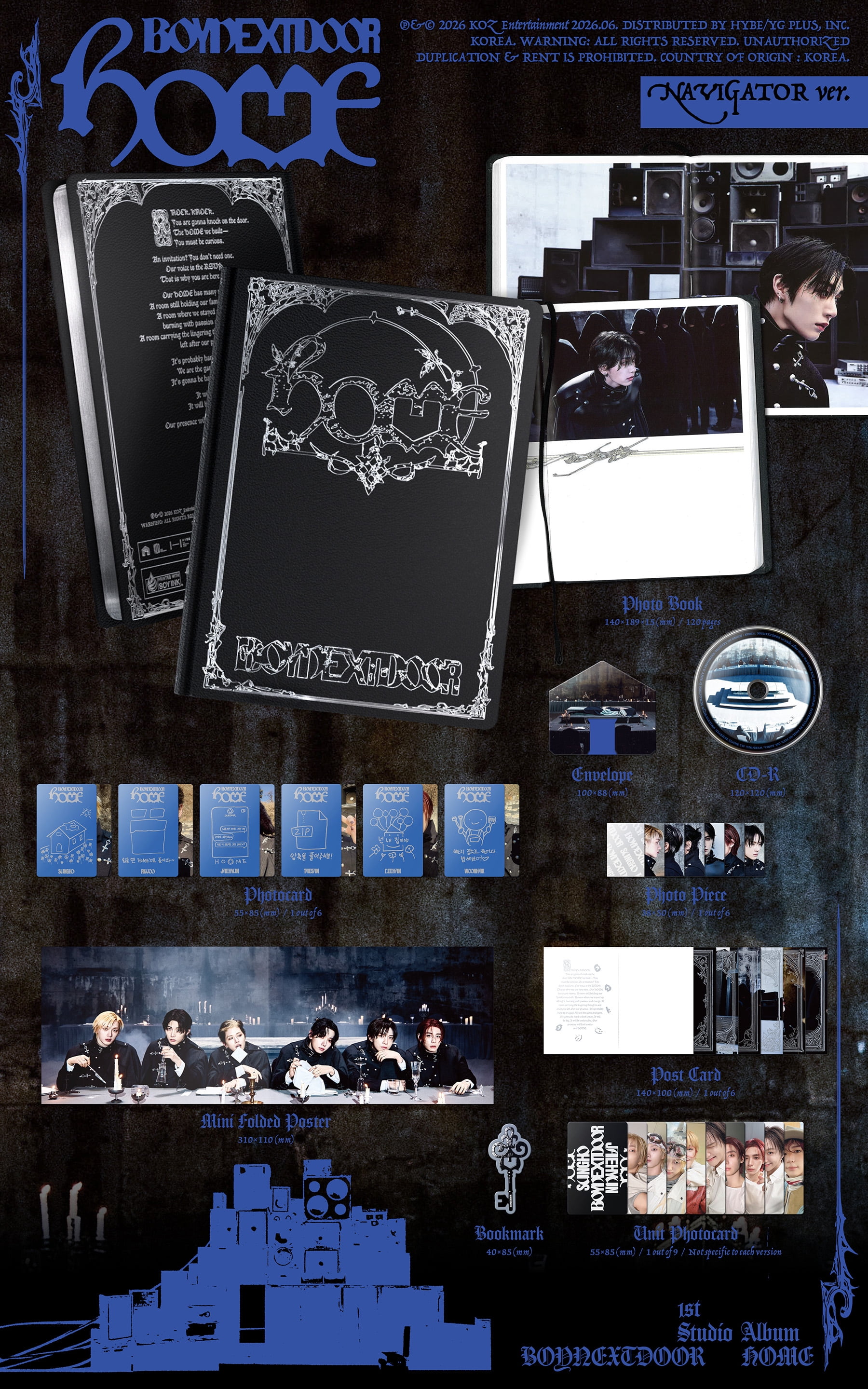 Boynextdoor - 1st STUDIO ALBUM 'HOME' (NAVIGATOR ver.) (Walmart Exclusive) - CD