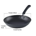thumbnail image 3 of Cook N Home Nonstick Saute Fry Pan Professional Hard Anodized 12 inch Frying Pan with Lid, Dishwasher Safe with Stay-Cool Handles, Black, 3 of 10