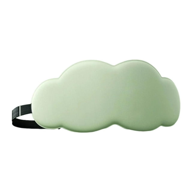 Máscara para dormir con de noche, copas para los ojos suaves con correa ajustable, cubierta para los ojos, máscara de seda fría para viajes, Verde