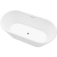 thumbnail image 2 of Vanity Art 54" Non-Slip Acrylic Freestanding Bathtub, 2 of 5