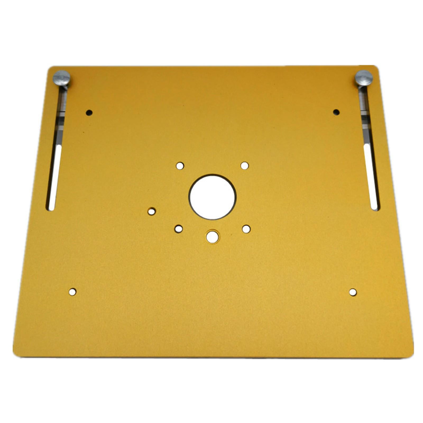 Aluminum Router Table Insert Plate Router Circular Table Saw Woodworking Workbench , Golden