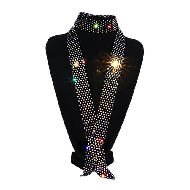 CSChome Men Tie Men Tie - Long Adjustable Hollow Out Lightweight Dance Stage Show Performance