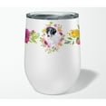 thumbnail image 4 of Carolines Treasures CK4122TBL12 Borzoi Pink Flowers Stainless Steel 12 oz Stemless Wine Glass 12 oz multicolor, 4 of 4