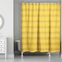 Creative Products Yellow Stripes 71x74 Shower Curtain