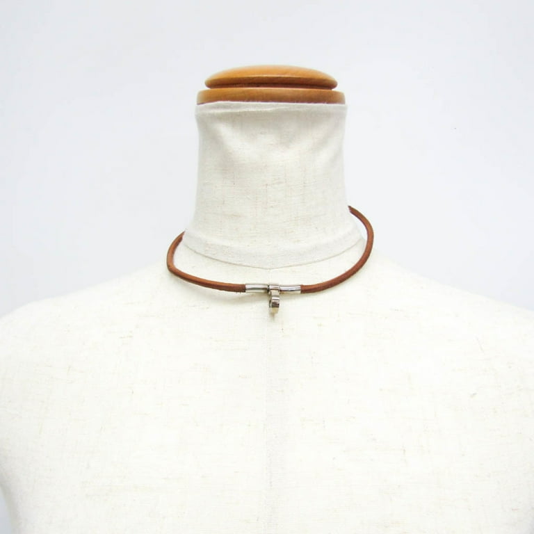 HERMES Leather Choker Necklace エルメス Hermès Heart Choker, Vintage Hermès Necklace, Anne De La