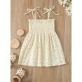 thumbnail image 2 of Gureui Toddler Infant Baby Girls Spaghetti Strap Dress,Floral Print Casual Bandage Sleeveless Summer Dress Party Wear, 2 of 8