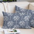 thumbnail image 2 of Lake Blue Palm Tree Throw Pillow Cover 24 x 36 Inch Decorative Pillow Cover Summer Botanical Tropical Tree Lumbar Pillowcase Seasonal Rectangle Cushion Case for Couch Sofa Bed Living Room, 2 of 9