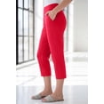 thumbnail image 3 of Roaman's Women's Plus Size Petite Plus Size Soft Knit Relaxed Pull-On Capri Pant, 3 of 6