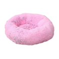 thumbnail image 1 of Washable Calming Comfy Donut Style Plush Pet Cat Or Dog Bed, 1 of 2