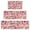 Pink Breast Cancer, variant on Pink Breast Cancer and Pioneer Flower Kitchen Rugs Sets Of 3,Kitchen Runner Rugs Non Skid Washable,Decorative Kitchen Floor Mats for Kitchen,Sink,Laundry,17"x30"  17"x47"   17"x59"