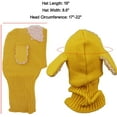 thumbnail image 6 of GRNSHTS Baby Toddler Girls Boys Winter Warm Hat Hooded Scarf Earflap Knitted Cap (Yellow), 6 of 7
