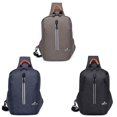 thumbnail image 5 of Men Sling Backpack Fashion Splash-proof Solid Color Chest Bag Crossbody Purse, 5 of 5