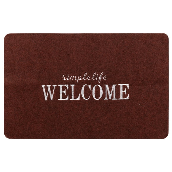 REGALWOVEN Tapete de puerta antideslizante para interiores y exteriores, bienvenido, rojo 24" x 36"