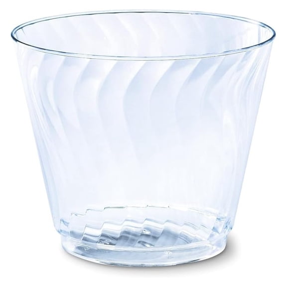 Cut Crystal Plastic Cups 9 Oz, 25 /Pack, 2 Pack (50 Count)