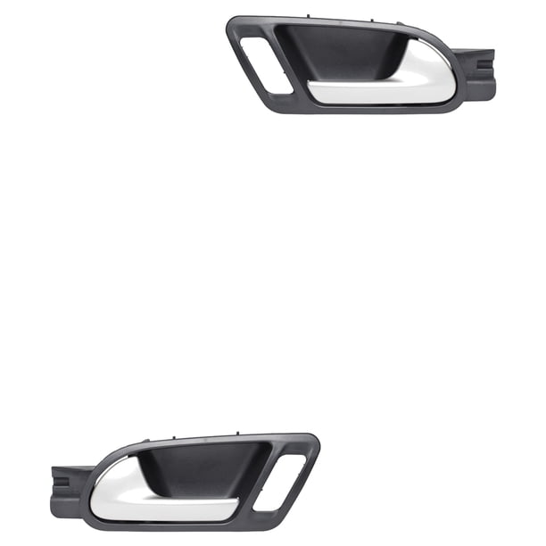 Par de Manijas Puerta Interior HUSHAN Tiguan 2009 al 2017 Delanteras Color Negro/plata