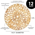 thumbnail image 3 of Koyal Wholesale Woven Placemats Set of 12, 14.8" Round Boho Placemats, Water Hyacinth Placemats, Farmhouse Place Mats, Wicker Placemats, 3 of 5
