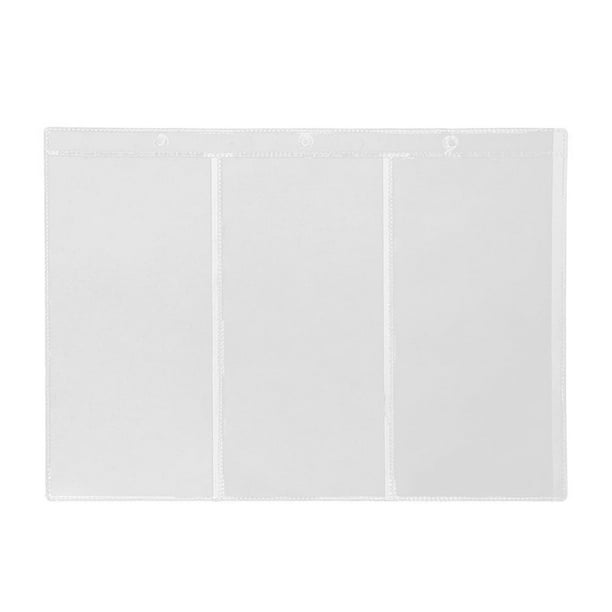 Álbum De Colección De Monedas Portamonedas de PVC, página de álbum, colección de almacenamiento de dinero, hoja de libro (tres líneas) Likrtyny Libre de BPA
