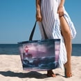 thumbnail image 6 of Xecao lighthouse Waves Torrential Rain for versatile beach bag for women includes zipper pockets and waterproof material, ideal for vacations and adventures., 6 of 7