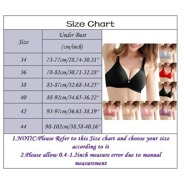 Women Bras Pack of 6 Full Coverage Women's Foreign Trade Lingerie Girls'  Small Breast Gathered Womens Underwire, Black, Small : : Clothing,  Shoes & Accessories