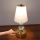 thumbnail image 5 of Lámpara de mesa de metal con barra LED, luz ambiental, pantalla de tela, mesa de centro, sala de estar, estudio, escritorio, luz ornamental, 5 of 7