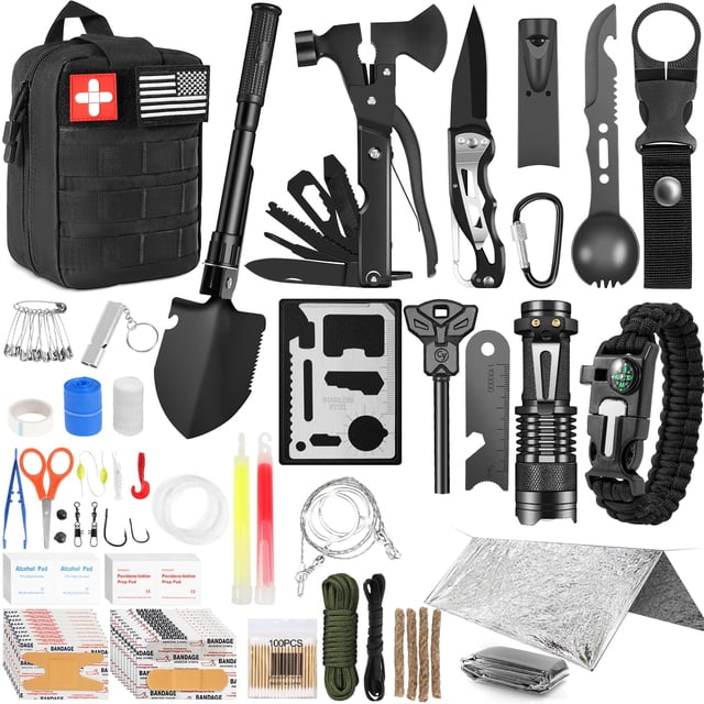 Kit de supervivencia FARTSY 149 piezas con botiquín de primeros auxilios IFAK Camping Gea