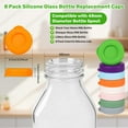 thumbnail image 4 of Tapas de repuesto de silicona AOOWSDX para botellas de leche de vidrio, 4 of 7