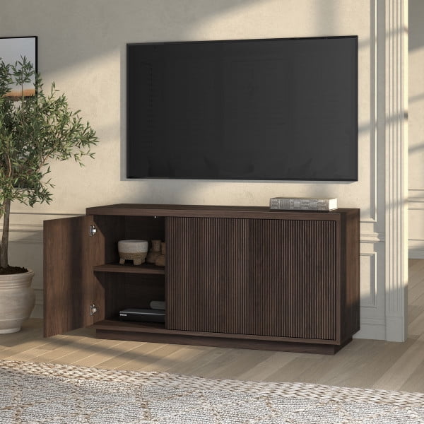 Hanson Rectangular TV Stand for TV's up to 55" in Alder Brown