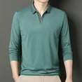 thumbnail image 4 of Blusa y camisa de manga larga con cuello vuelto para hombre, ropa deportiva para el hogar, pijamas, camiseta de color liso, blusa deportiva de manga larga con cuello vuelto, blusa para hombre, blusa d, 4 of 6